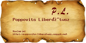 Poppovits Liberátusz névjegykártya